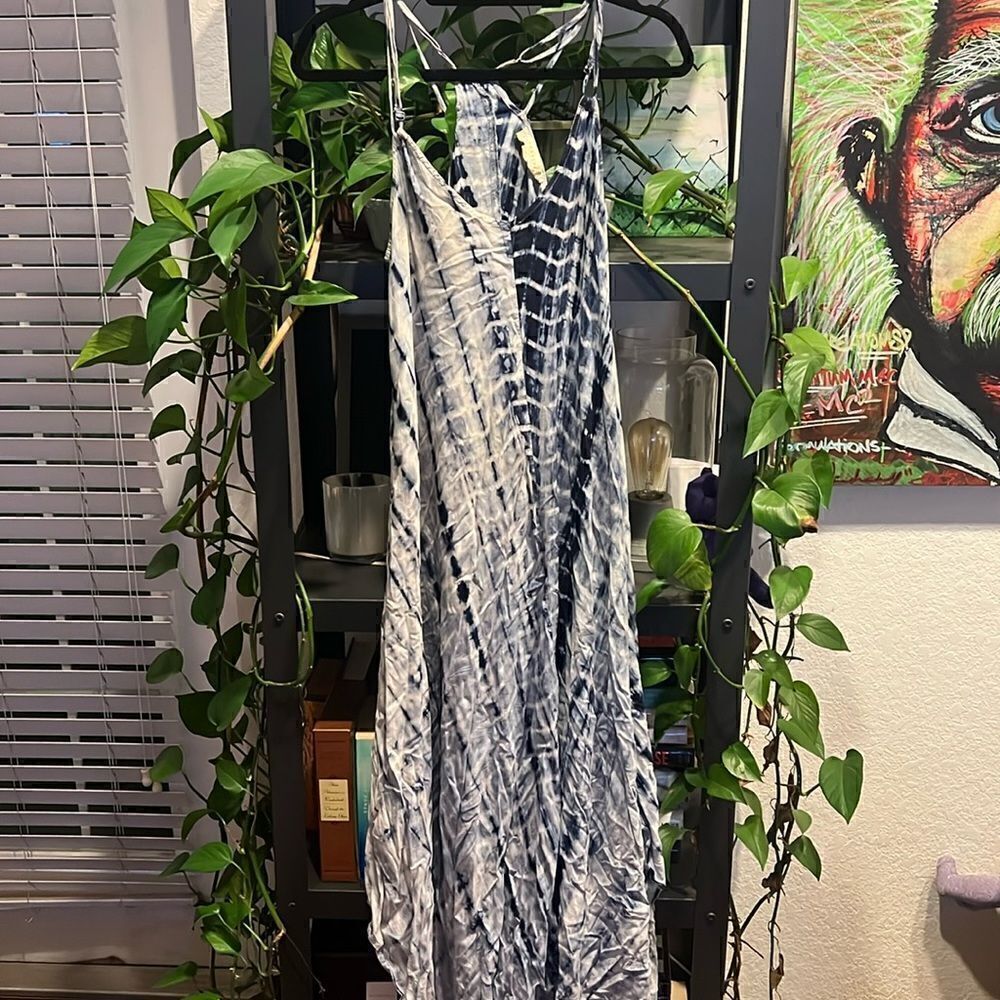 Blue Maxi Dress - Coverup - LoveStitch Brand - Blue Tie Dye - NEW - Size S/M